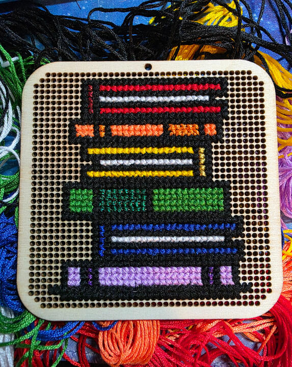Book Stack Cross Stitch Book Stack Cross Stitch
